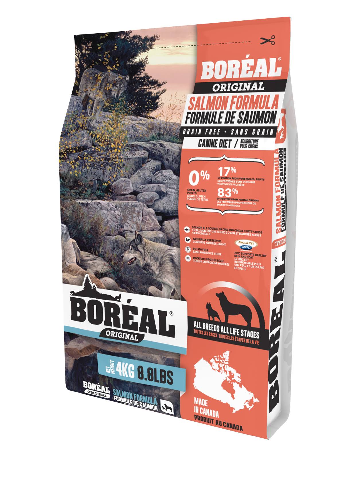 Boreal Dog Grain Free Wild Salmon Dog Food - 4kg