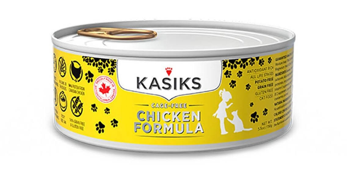 Kasiks Grain Free Canned Cat Food Chicken Formula 5.5 oz Can