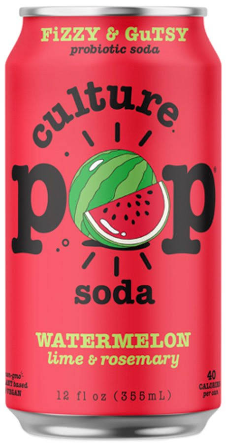 Culture Pop Soda Watermelon & Lime - 12.0 fl oz