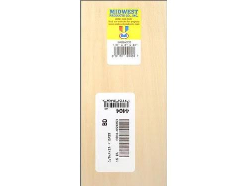 Midwest Products 4404 Basswood Sheet, 24 in L, 4 in W 15 Pack