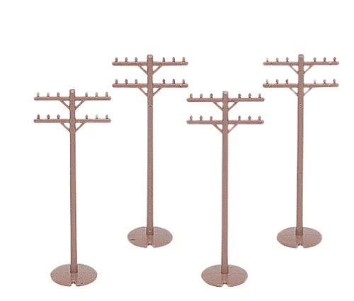 Bachmann HO Scale Telephone Poles - Brown, 100mm