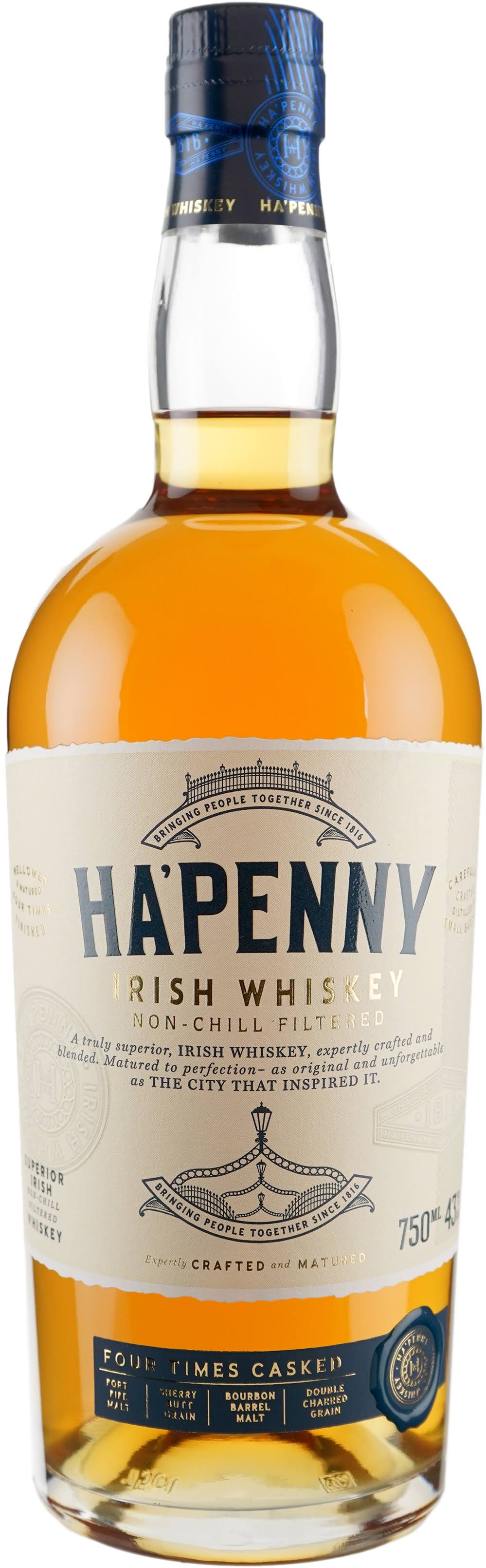 Ha'penny Irish Whiskey / 750ml