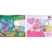 2assorted Creative Colouring Kit with Pencils