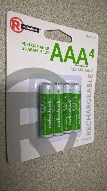 Radioshack AAA Rechargeable Batteries - 4pk