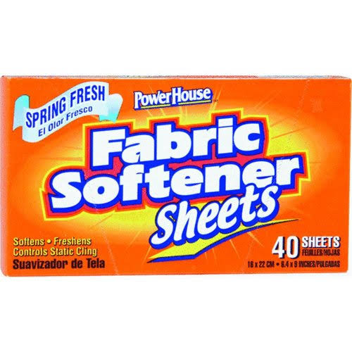 Power House Fabric Softener Sheets - 40 Sheets