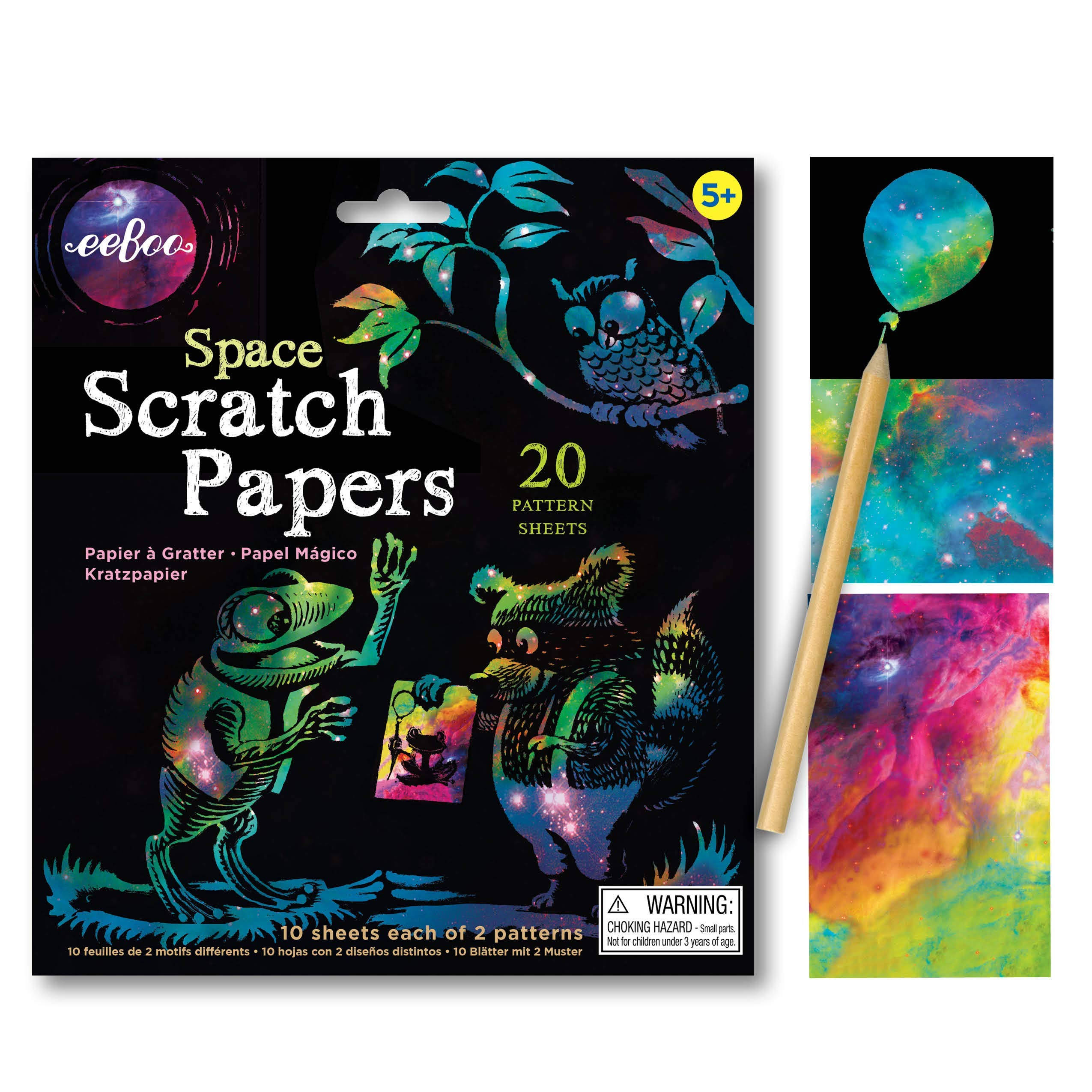 eeBoo Scratch Papers - Space