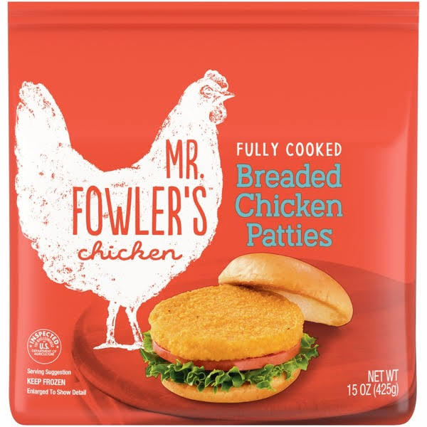 Mr. Fowler's Breaded Chicken Patties - Each