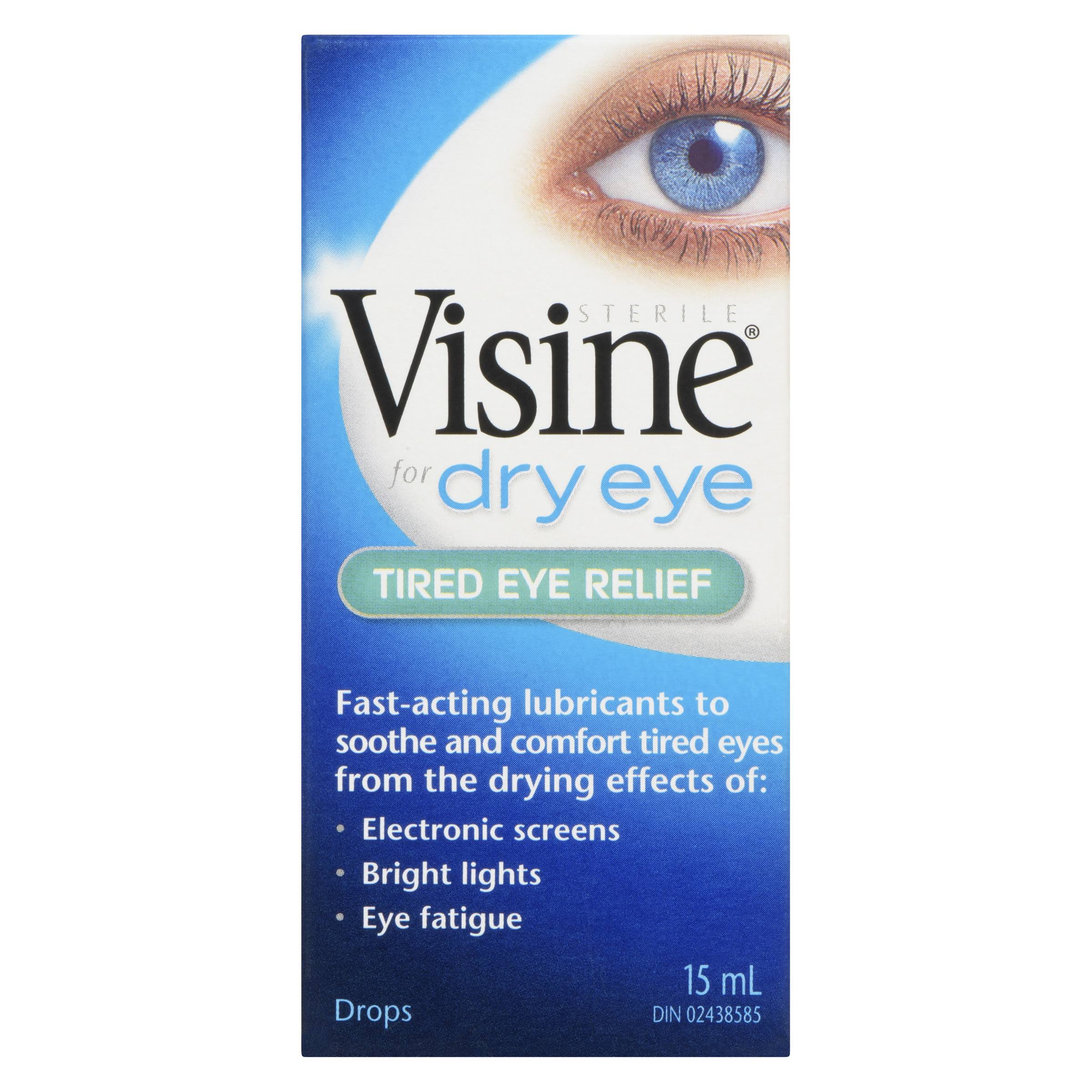 Visine Dry Eye Tired Eye Relief Eye Drops - 15ml