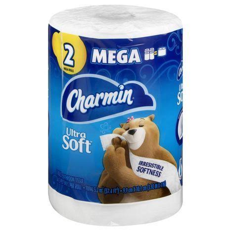 Charmin Bathroom Tissue, 2 Ply, Irresistible Softness, Mega Size, Unscented - 2 - 264 roll sheets