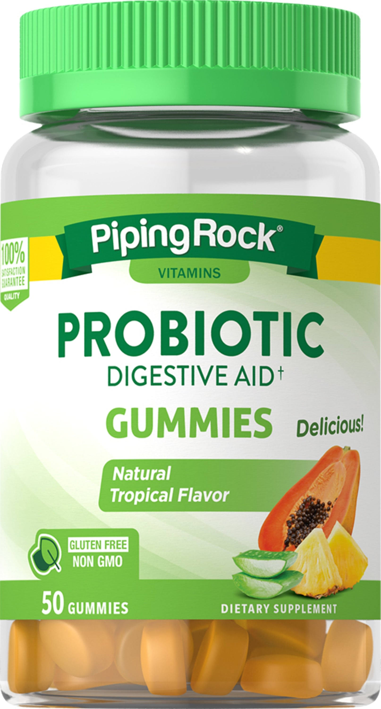 Nature's Truth Digestive Aid + Ginger, Aloe Vera, Natural Tropical Flavor, Gummies - 50 gummies