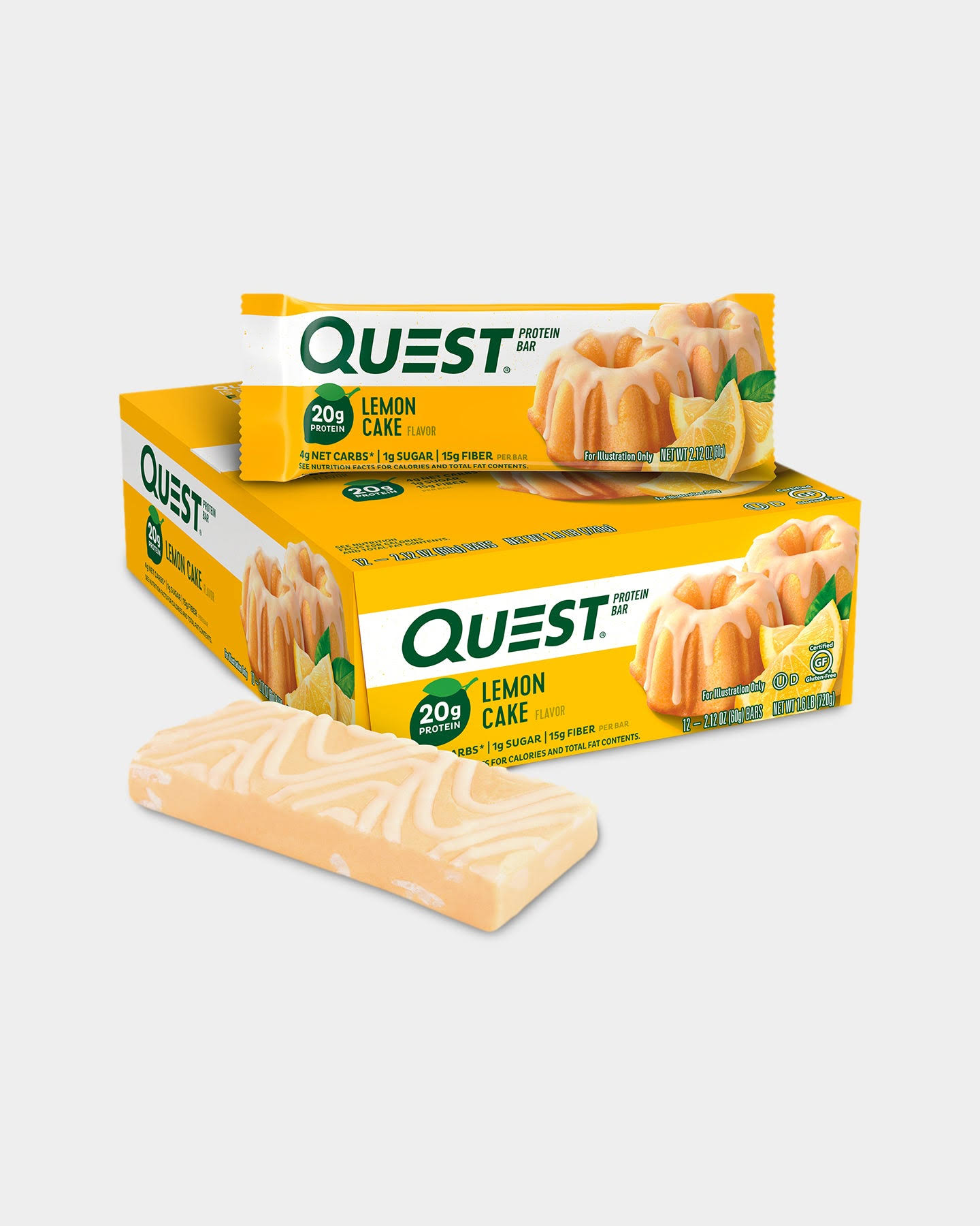 Quest Bar, Lemon Cake, 12/box