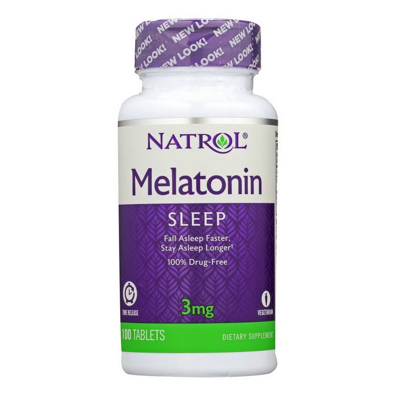 Natrol Melatonin Time Release Dietary Supplement - 3mg, 100 Tablets