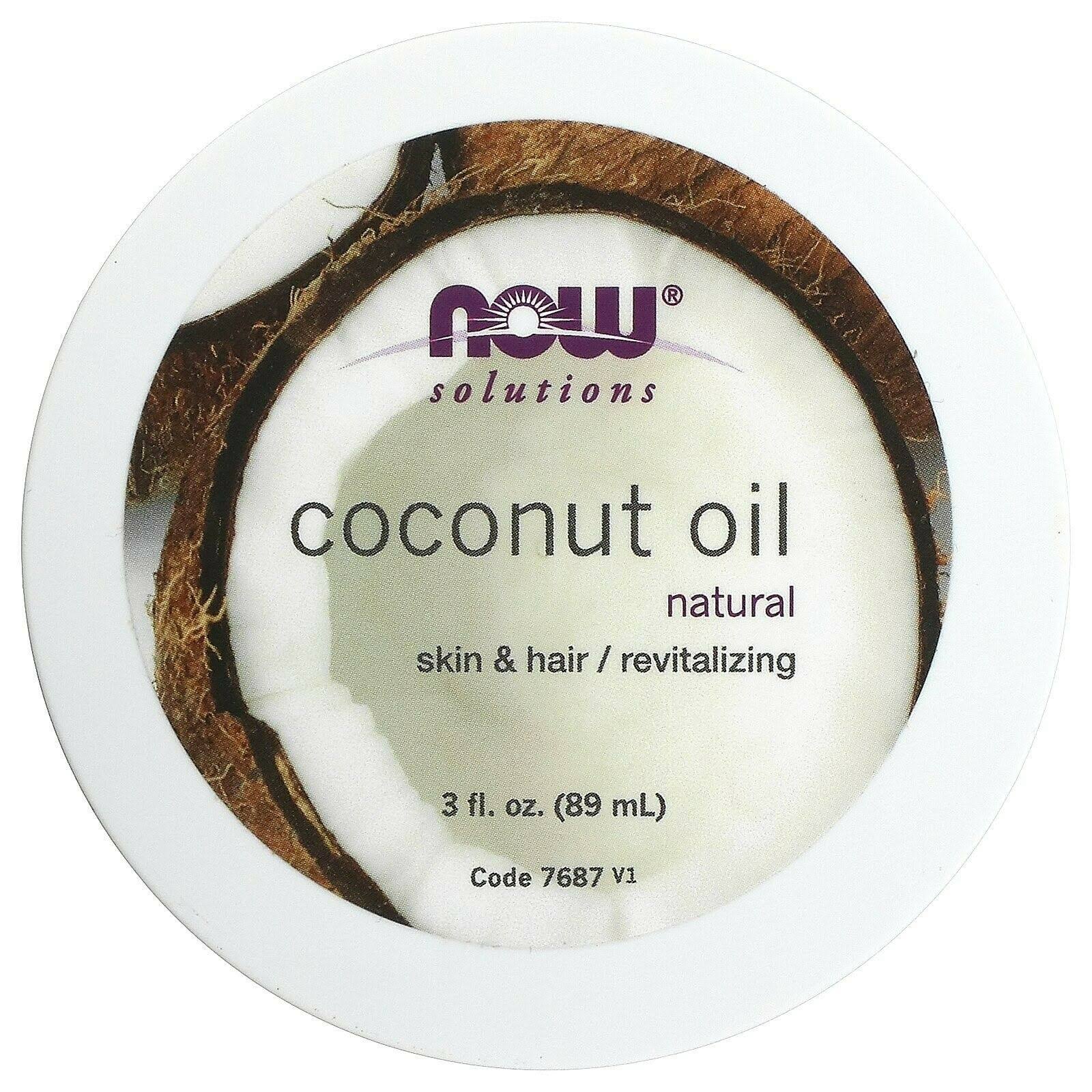 Now Foods Solutions Coconut Oil Natural 3 FL oz (89 ml)