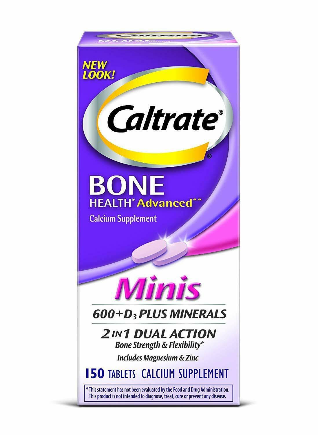 Caltrate Calcium & Vitamin D3 Supplement Plus Minerals Mini Tablets - 150 Count