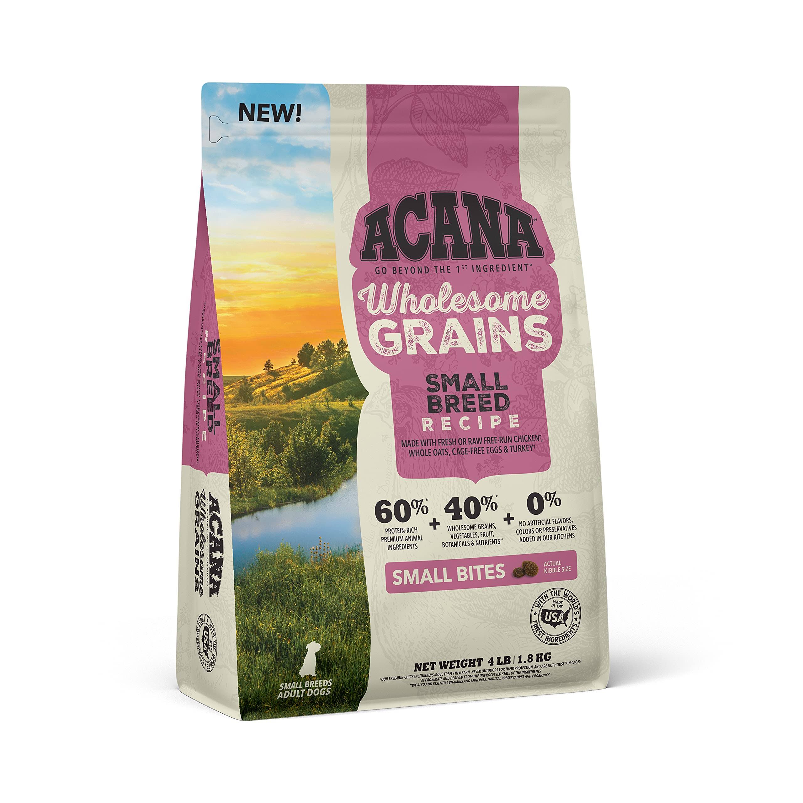 Acana Wholesome Grains Small Breed Recipe Dry Dog Food - 4 lb. Bag