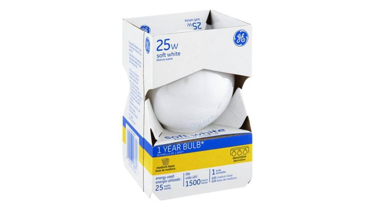 Ge Lighting Light Bulb - Soft White, 25W, 180 Lumens