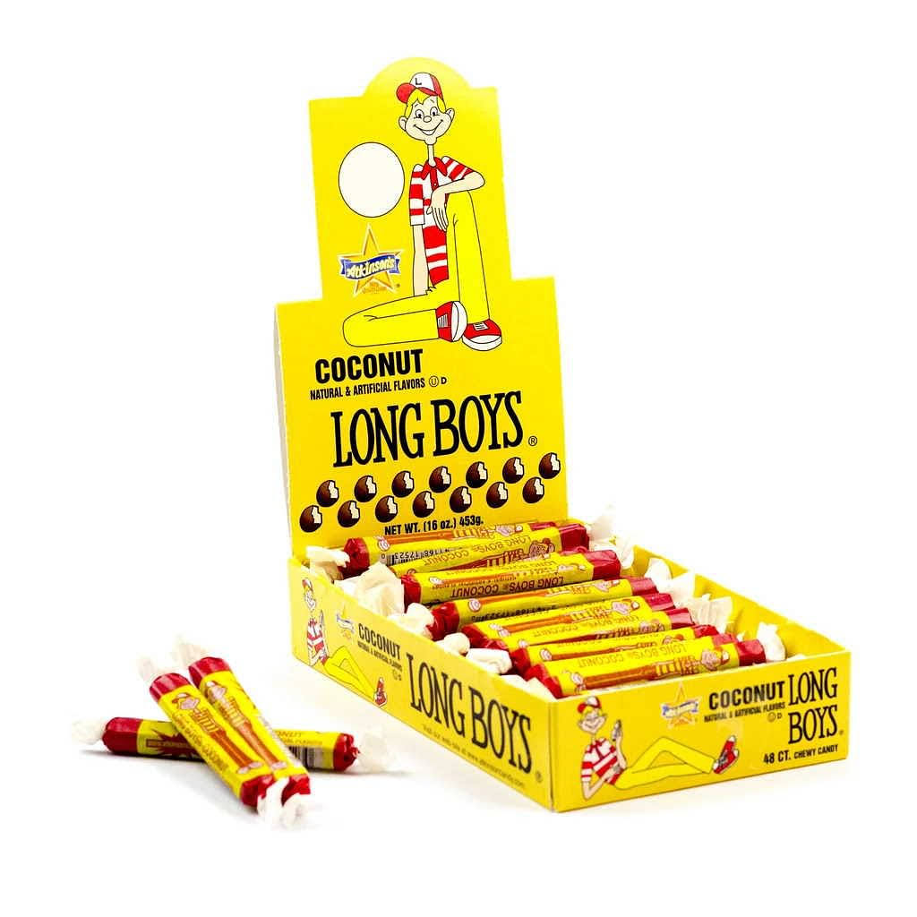 Atkinsons Coconut Long Boys Chewy Candy - 16oz