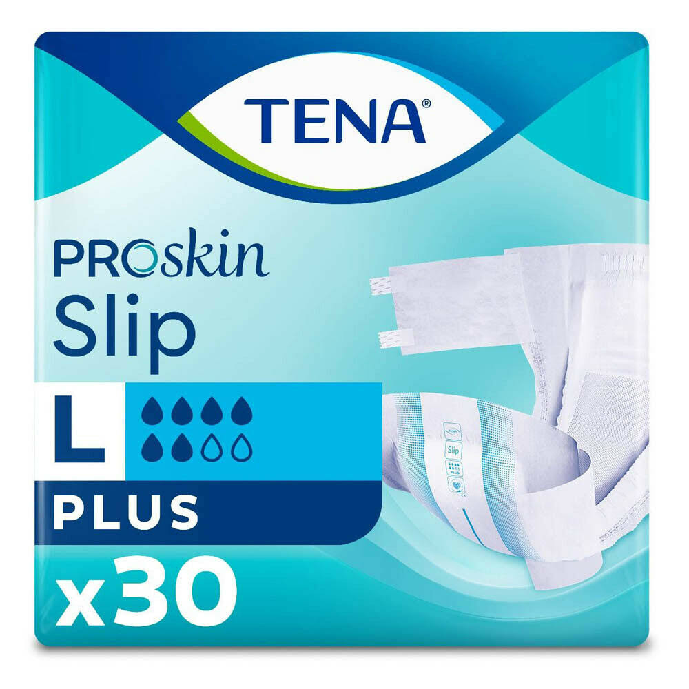 TENA Slip Plus Large (2360ml) 30 Pack Incontinence Protection