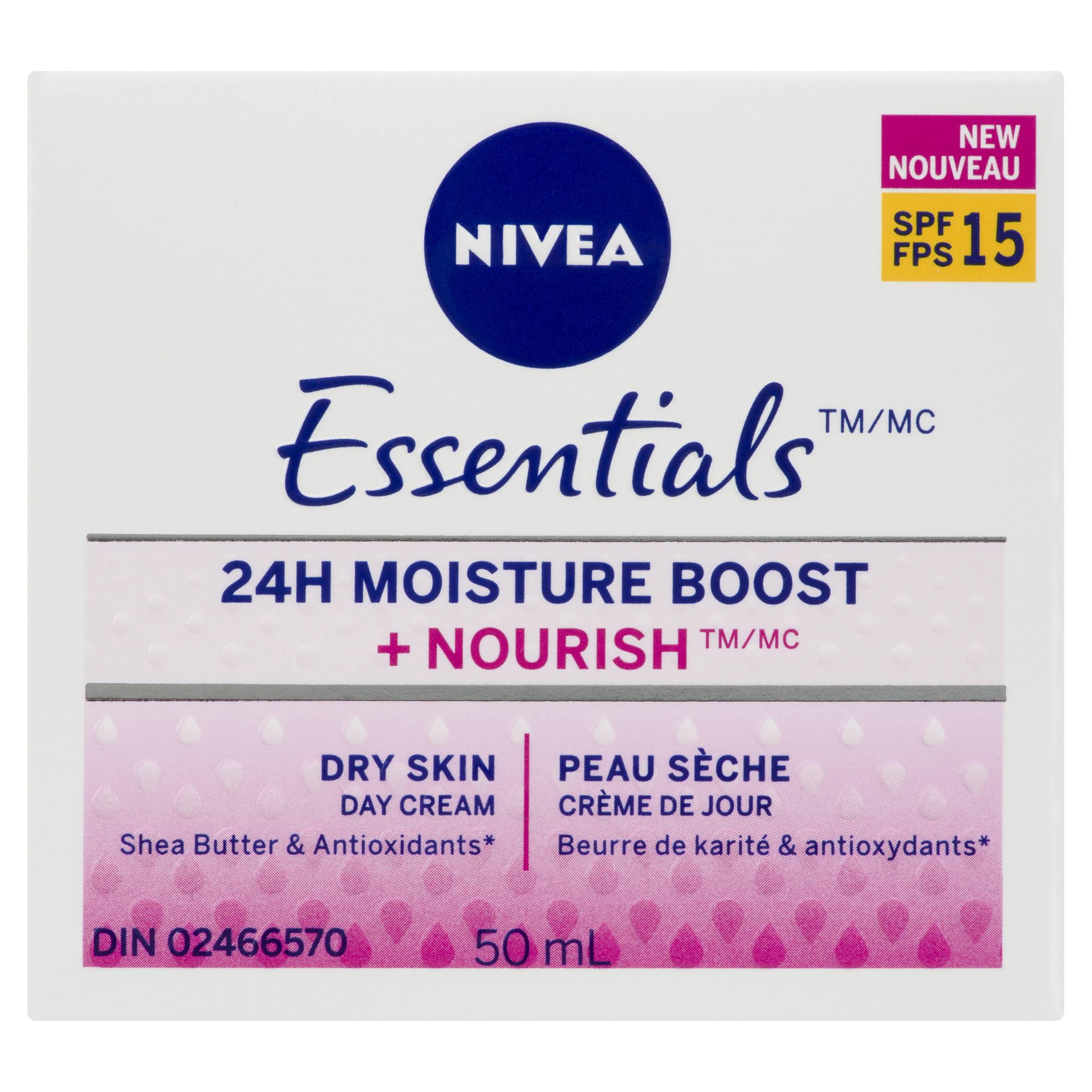 Nivea Essentials 24H Moisture Boost + Soothe Day Cream with SPF15 1