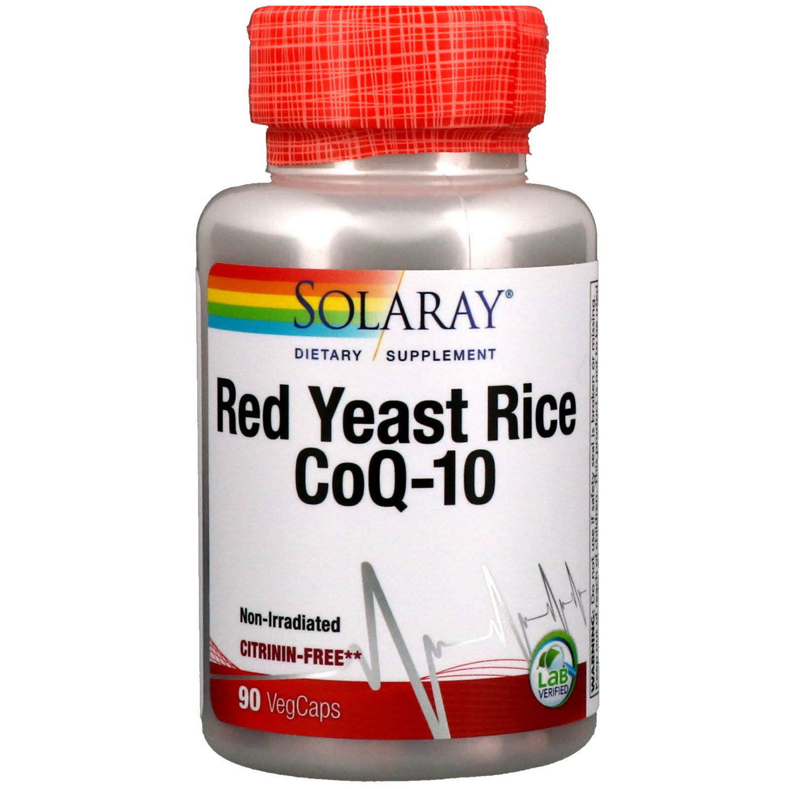 Solaray Red Yeast Rice Plus COQ-10 Vegetarian Capsules - x90