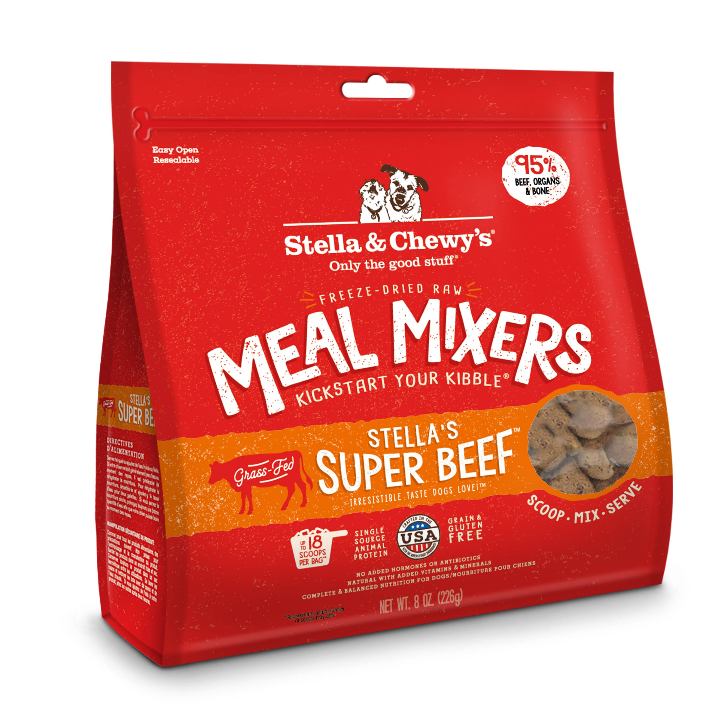 Stella & Chewy's Super Beef Meal Mixers Dog Food - 18oz