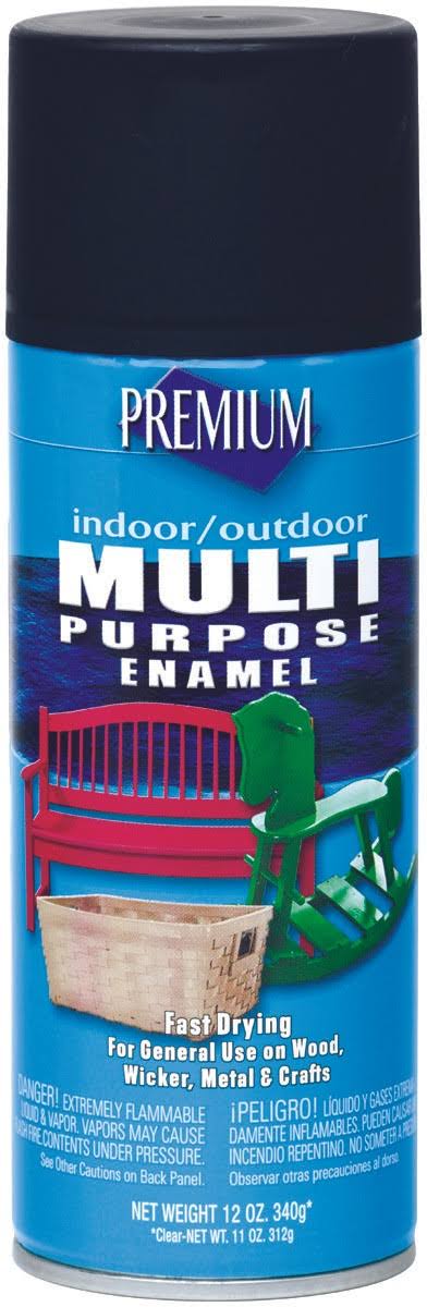 Premium Mp1003 Black Multi Purpose, Flat Spray Paint, 12 oz