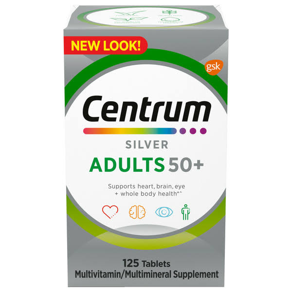 Centrum Silver Adults 50+ Multivitamin/Multimineral Supplement Tablets - 125 ct