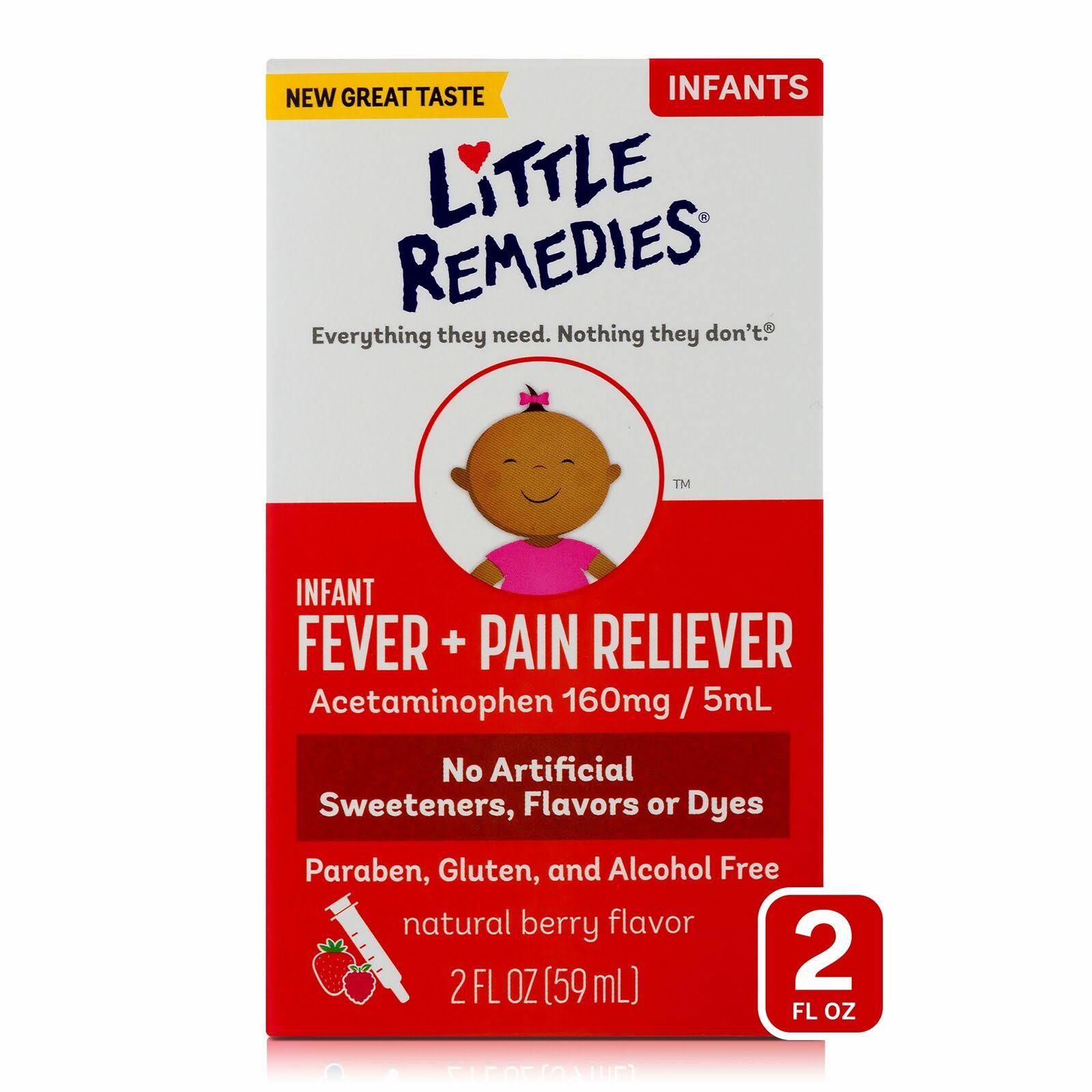 Little Remedies Infant Fever + Pain Reliever Infants 2-3 Years - 2 oz