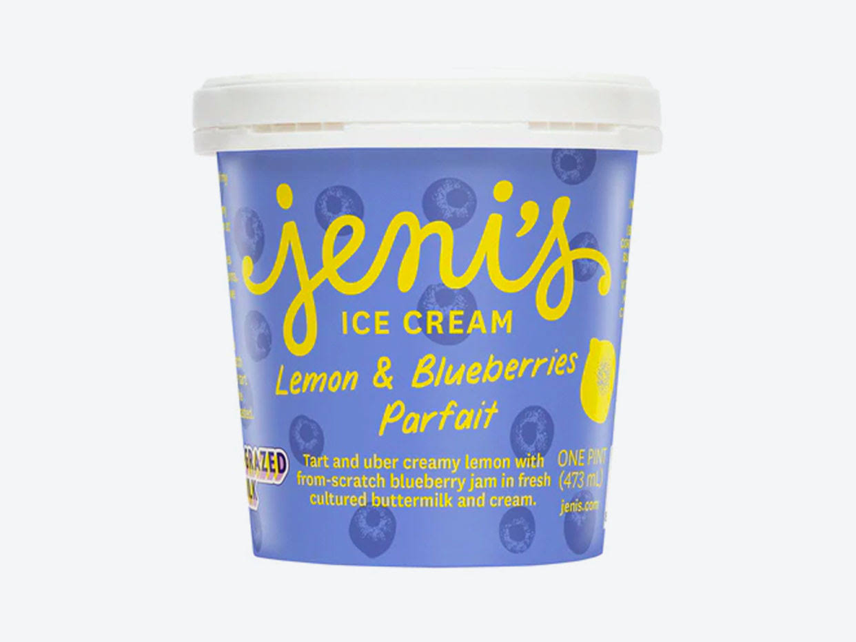 Jeni's Ice Cream, Lemon & Blueberries Parfait - one pint (473 ml)