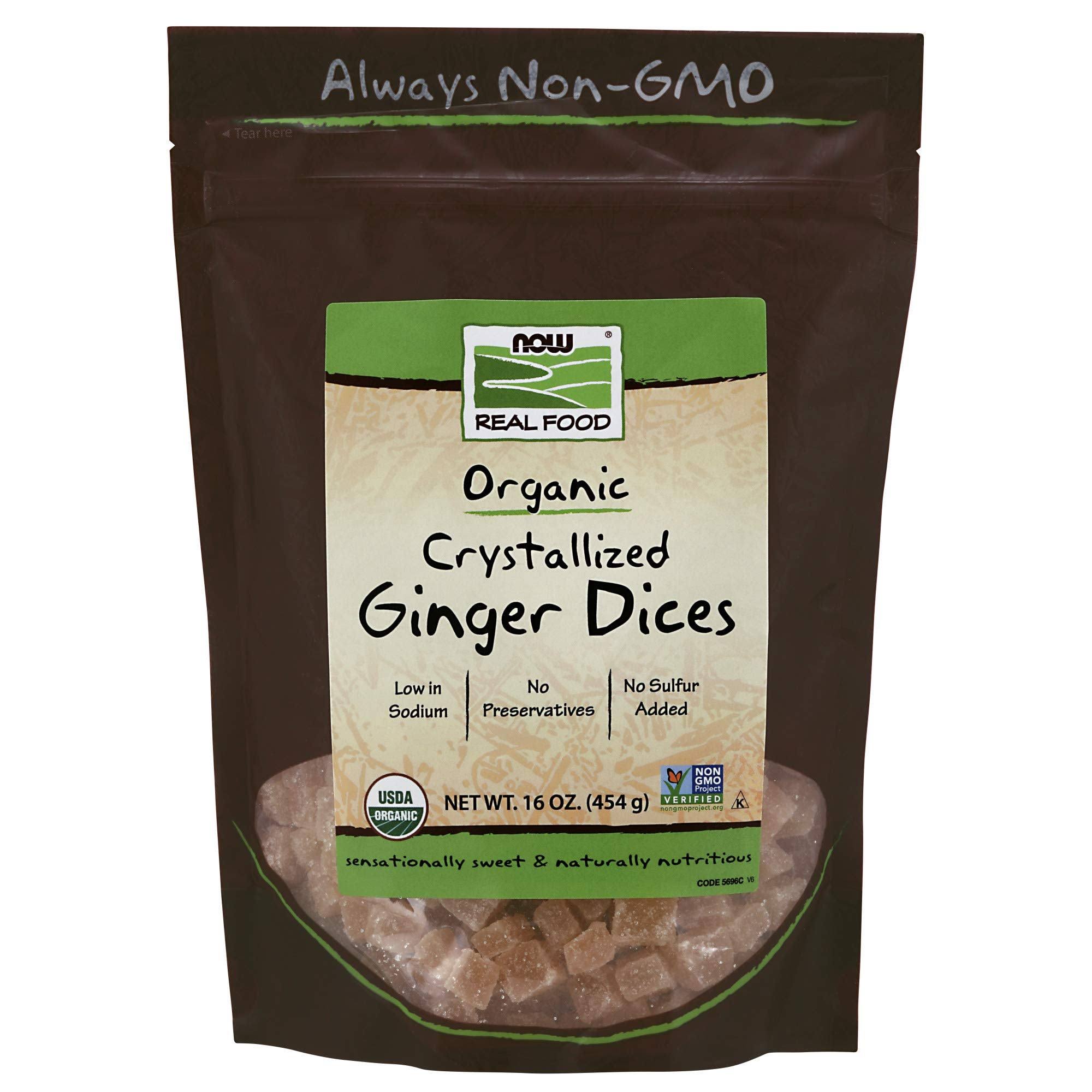 Now Foods Crystallized Ginger Dices - 16 oz