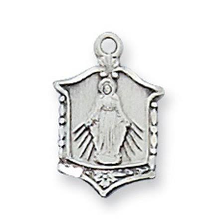 Sterling Silver Miraculous Medal Pendant