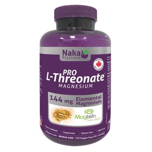 Naka Pro L-Threonate Magnesium 144mg 120 Veg. Caps