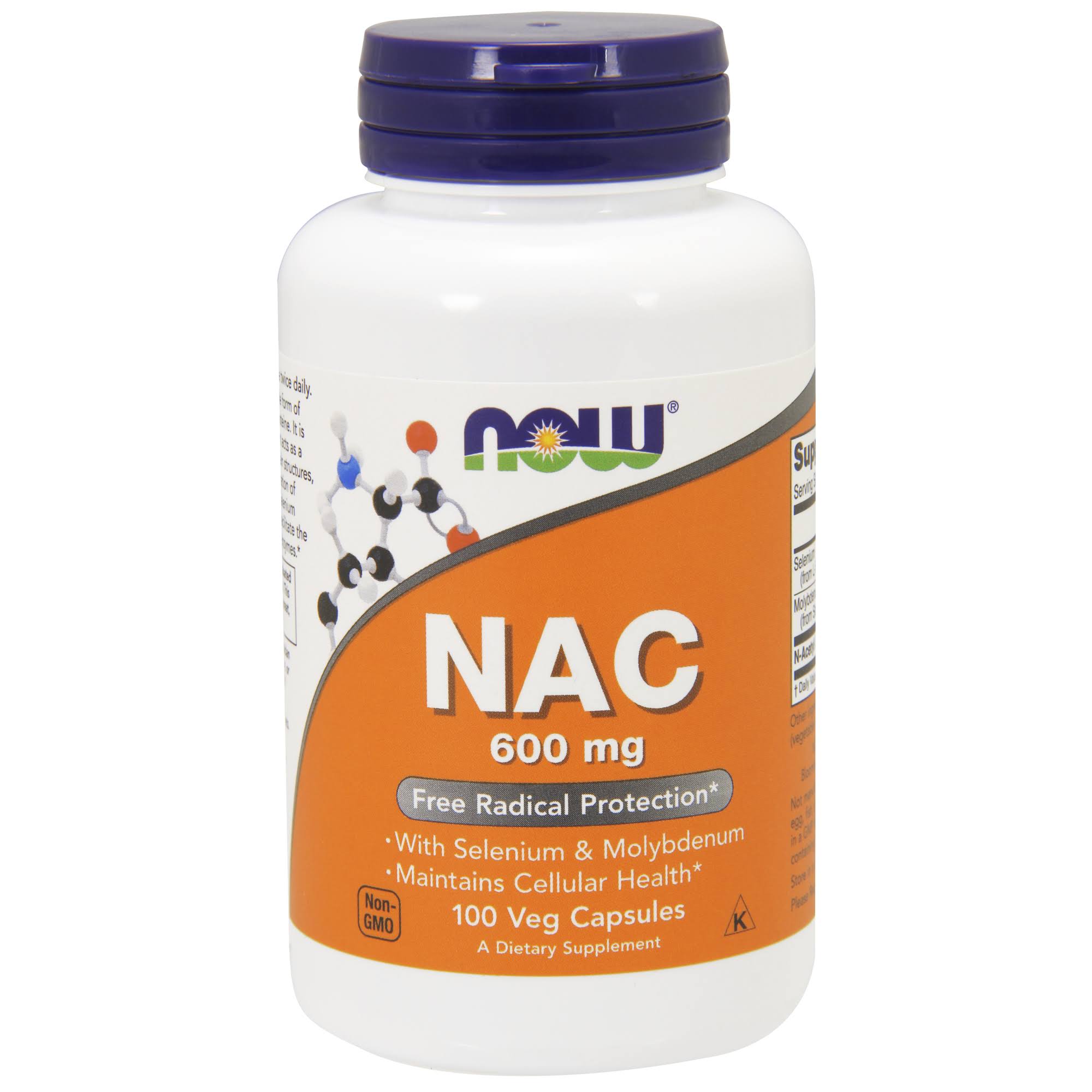 Now Foods NAC Dietary Supplement - 100 Capsules