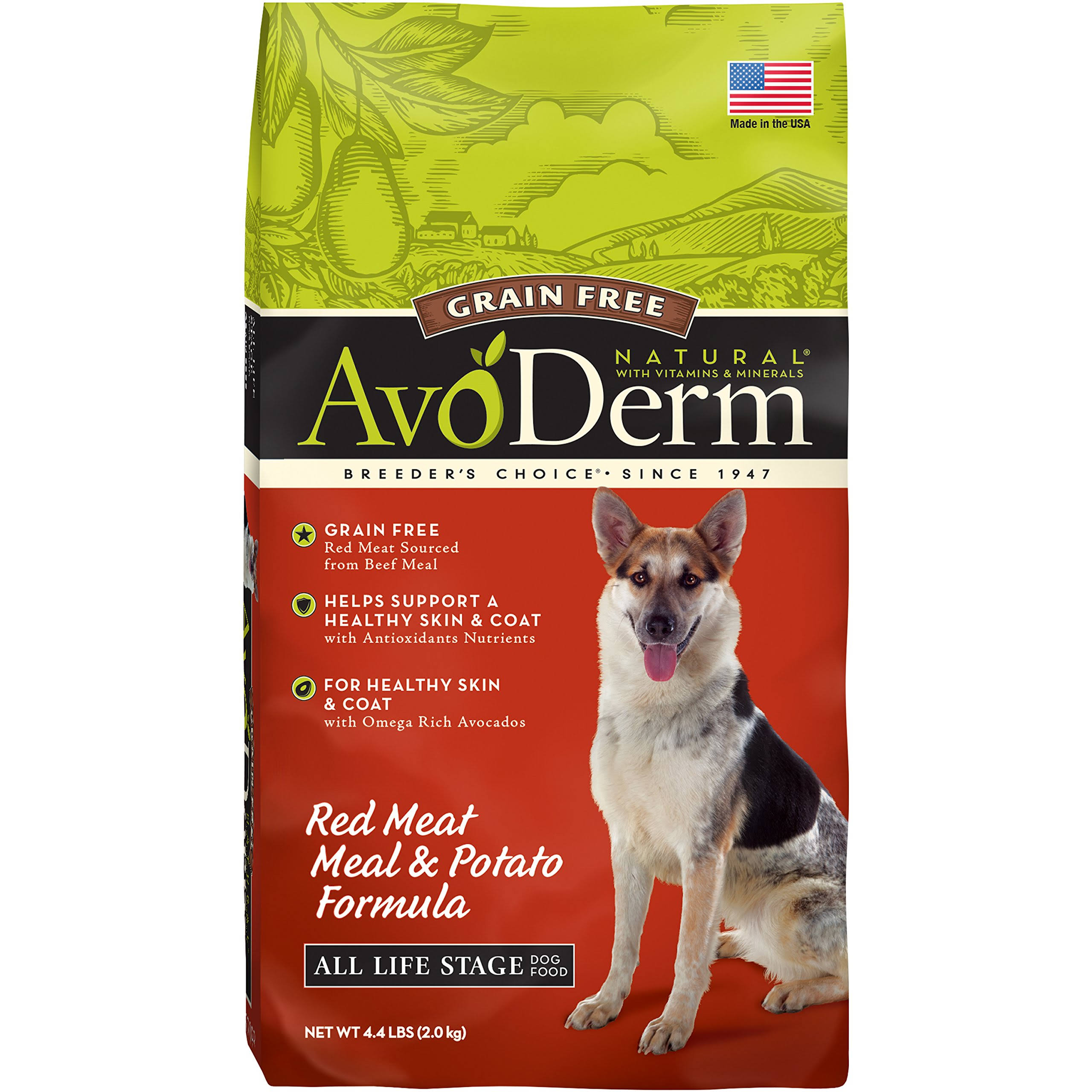 Avoderm Natural Grain Free Red Meat And Potato Formula Dog Food - 2kg