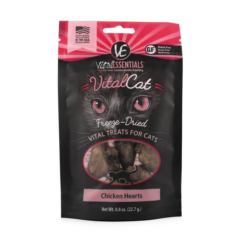 Vital Essentials CHICKEN HEARTS Freeze-Dried Cat Treat 0.8oz
