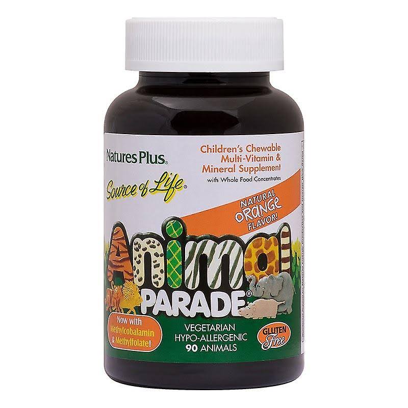 Nature's Plus Animal Parade Chewable Multi Vitamin and Mineral Supplement - Orange