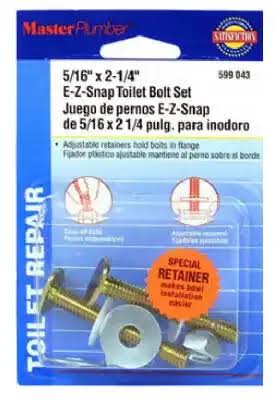 Plumb Shop Div Brasscraft 599043 Master Plumber Snap off Toilet Flange Bolt Set - Pack of 2