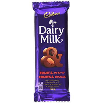 Cadbury Fruit and Nut Dark Bar Chocolate - 100g