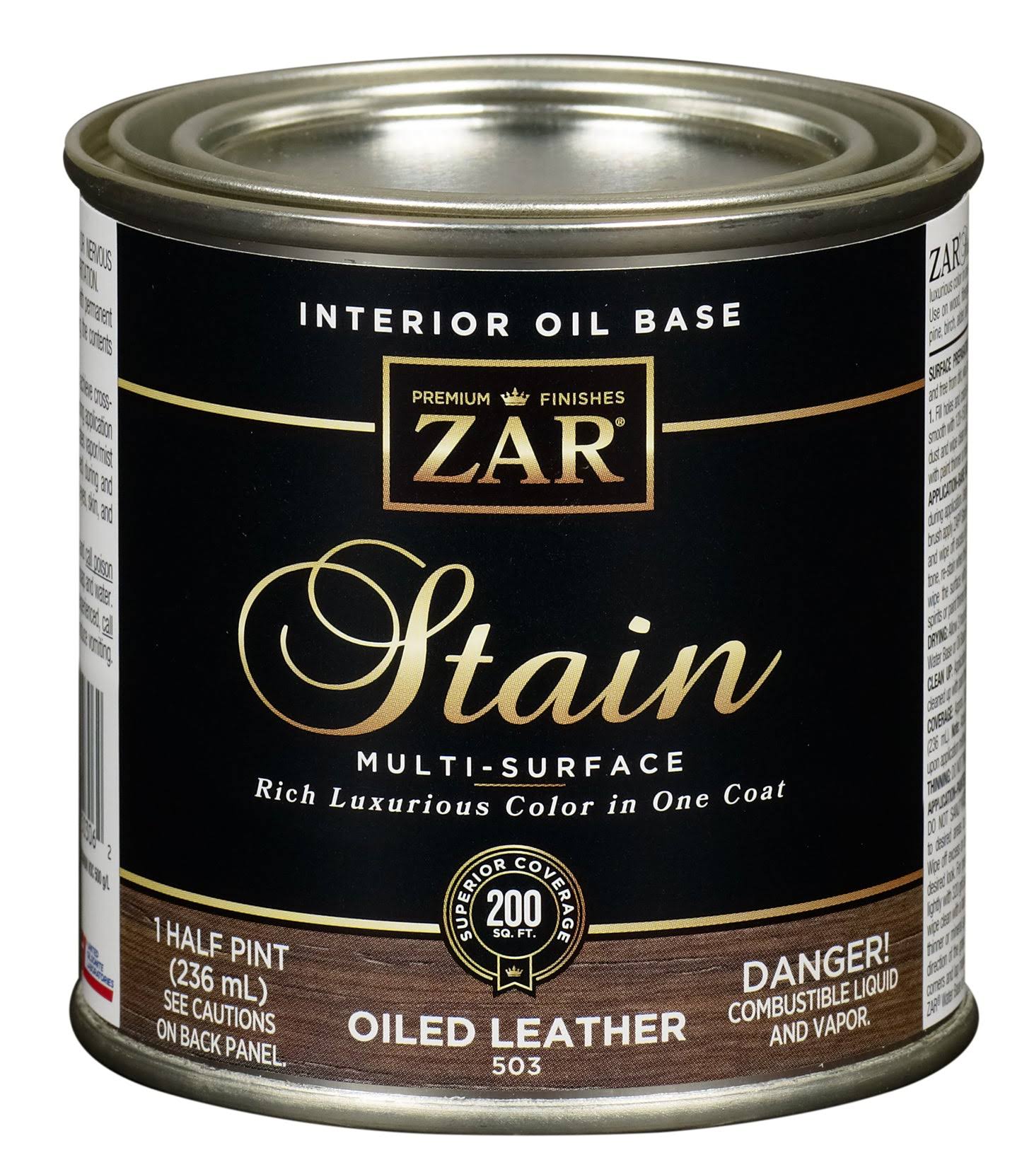 Zar 50306 Interior Oil Base Wood Stain - 1/2 Pint