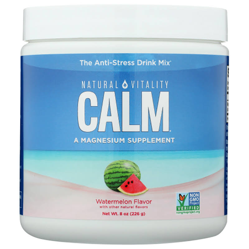 Natural Vitality - Calm Magnesium Watermelon Flavor, 8 oz