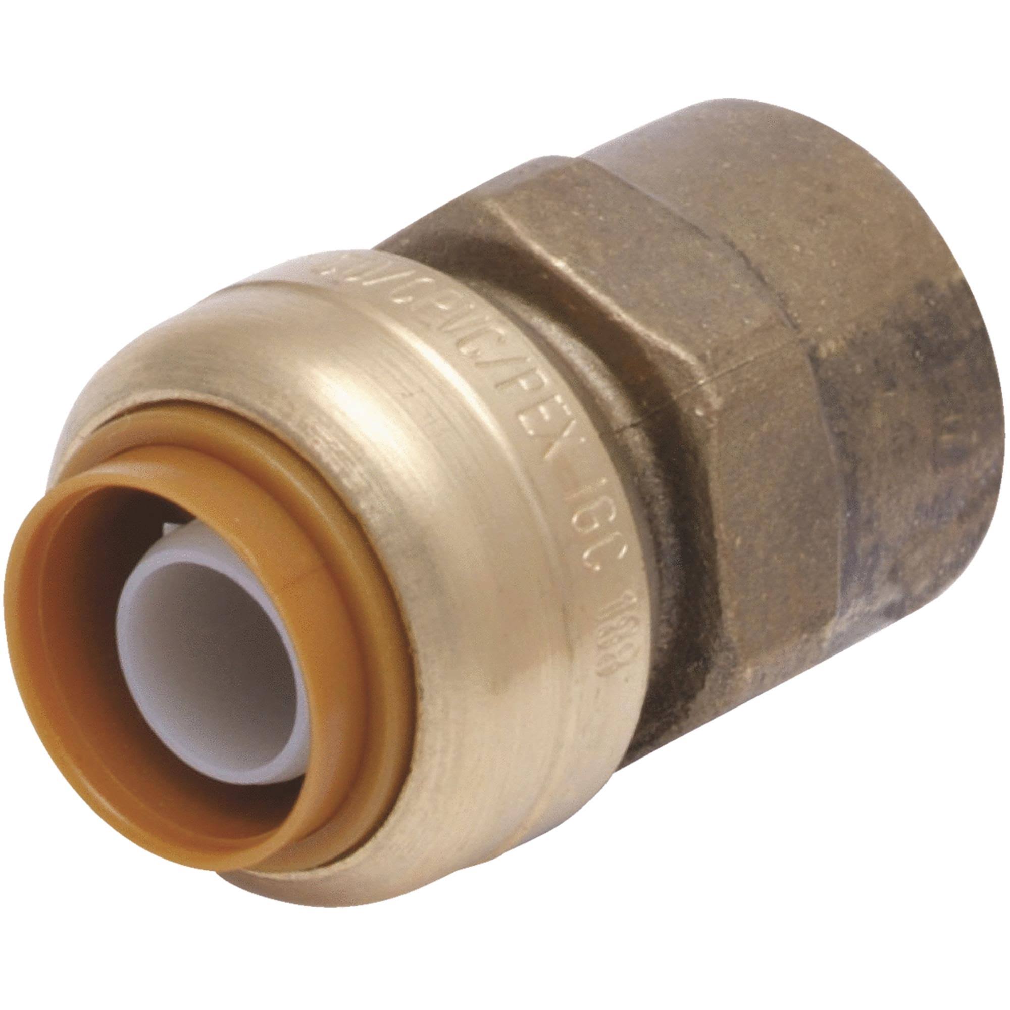 Cash Acme Sharkbite Push-To-Connect x Female Pipe Thread - Brass, 1/2"
