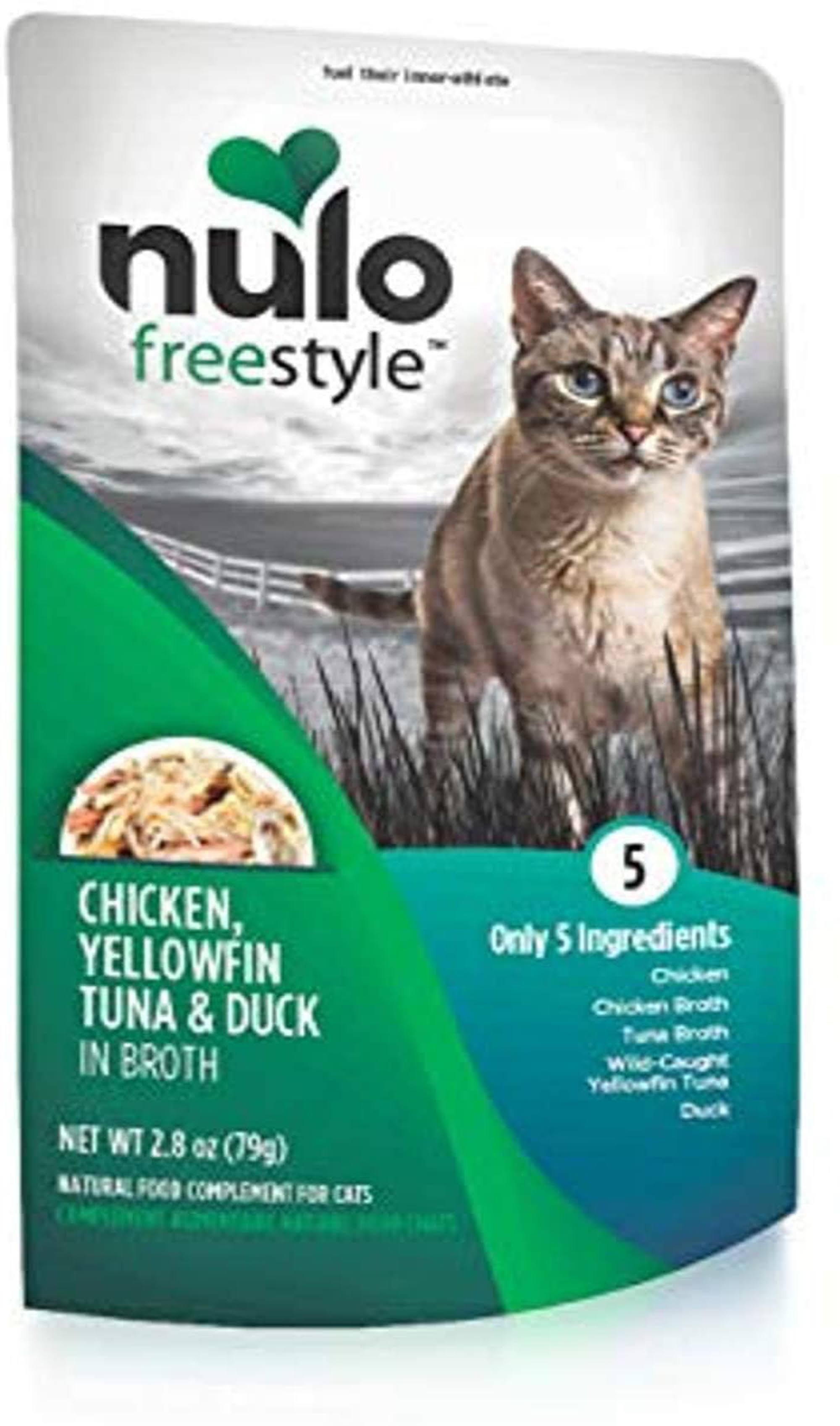 Nulo Freestyle Chicken, Yellowfin Tuna, Duck in Broth Wet Cat Food, 2.8 oz