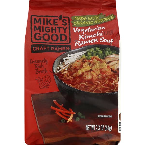Mikes Mighty Good Ramen Soup, Vegetarian Kimchi - 2.3 oz