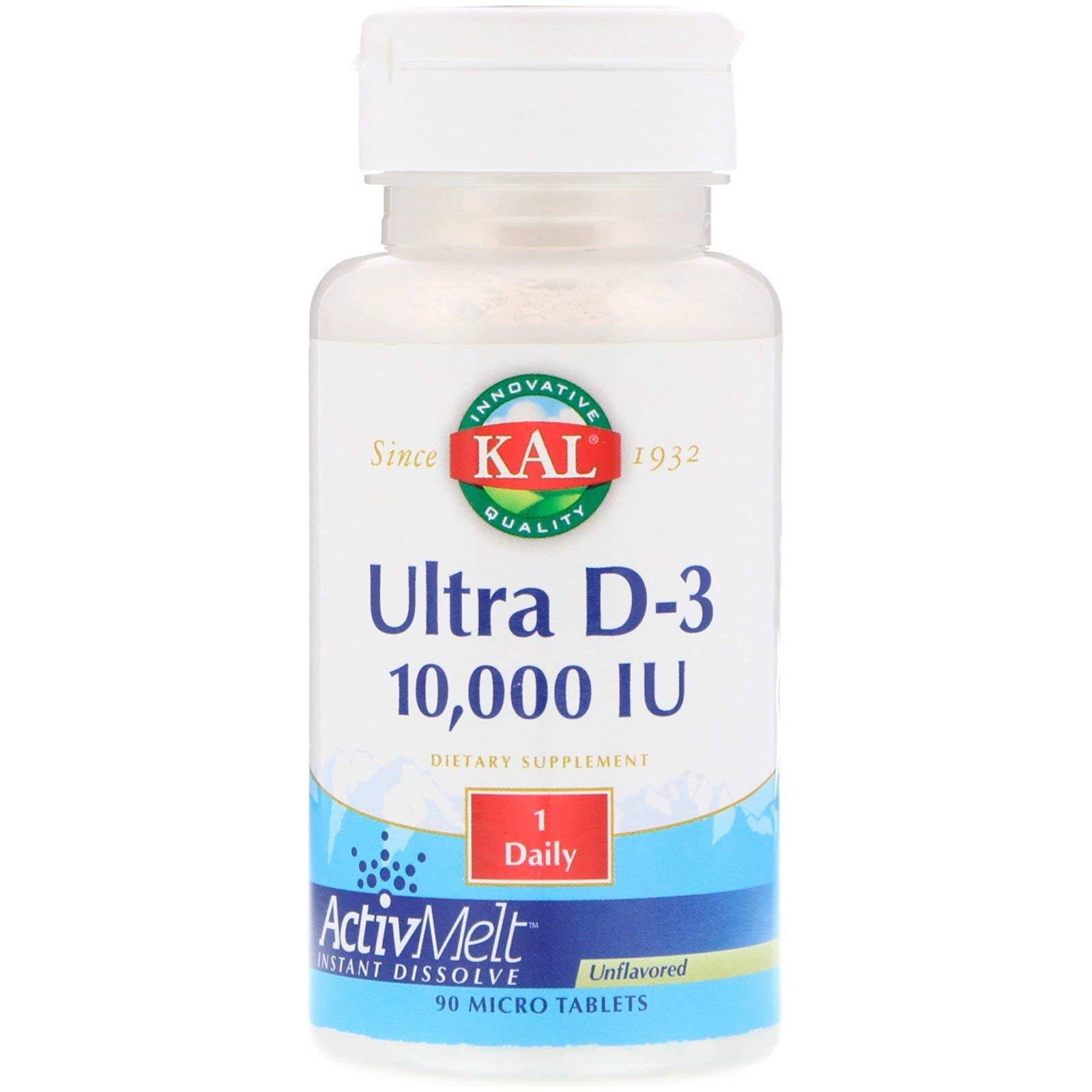 Kal Ultra D-3 10000 IU ActivMelt - 90 Count