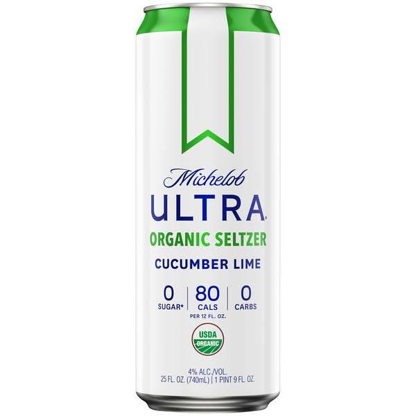 Michelob Ultra Seltzer, Organic, Cucumber Lime - 25 fl oz
