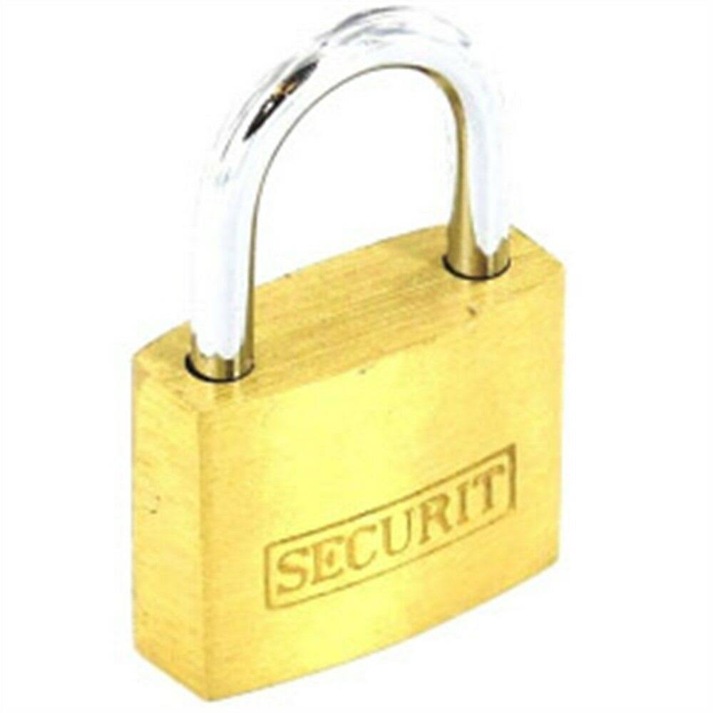 Securit 35mm Brass Padlock with 3 Keys - S1154