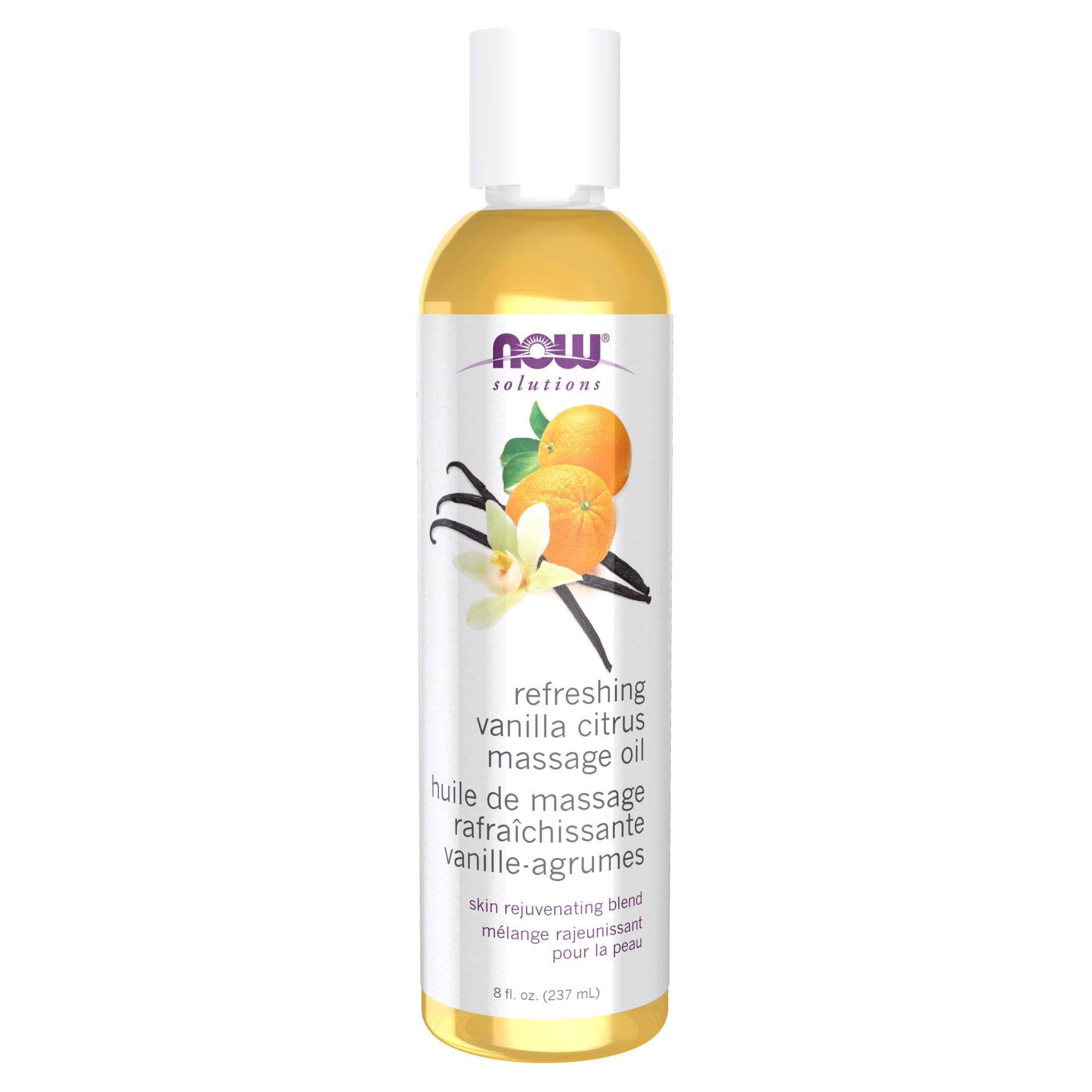 NOW Refreshing Vanilla Citrus Massage Oil - 8 fl oz