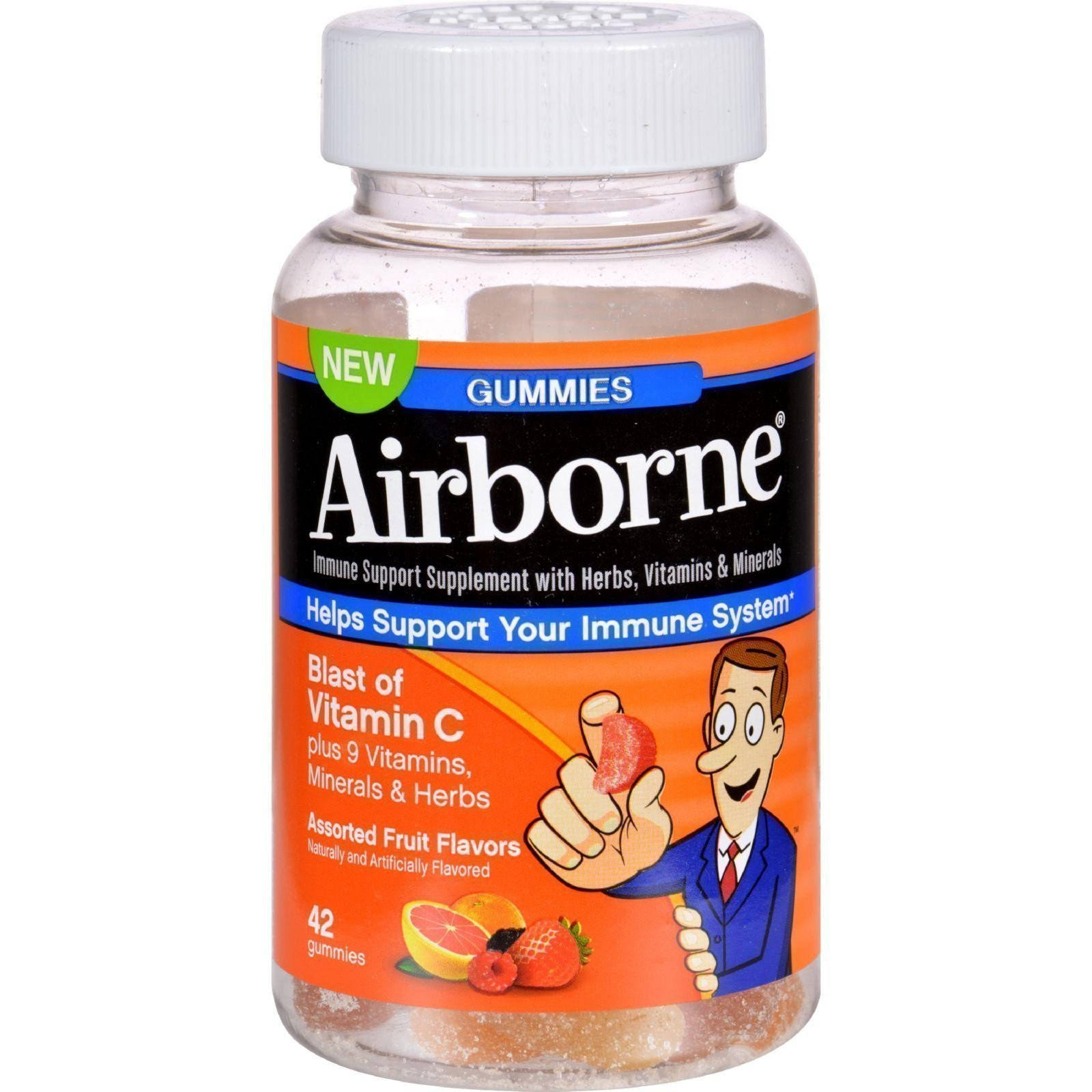 Airborne Immune Support Supplement with Vitamin C Chewable Gummies - 42ct