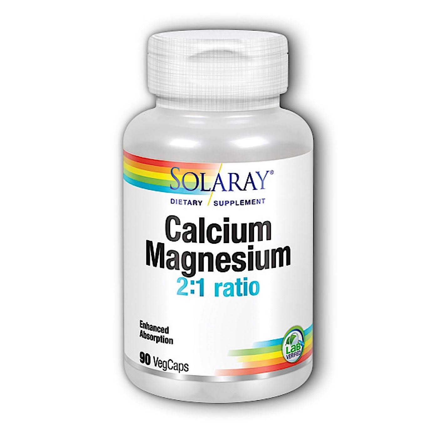 Solaray Calcium And Magnesium - 90 Vegetarian Capsules
