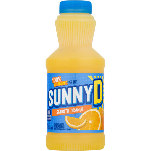 Sunny D Smooth Citrus Punch, Orange - 16 fl oz bottle